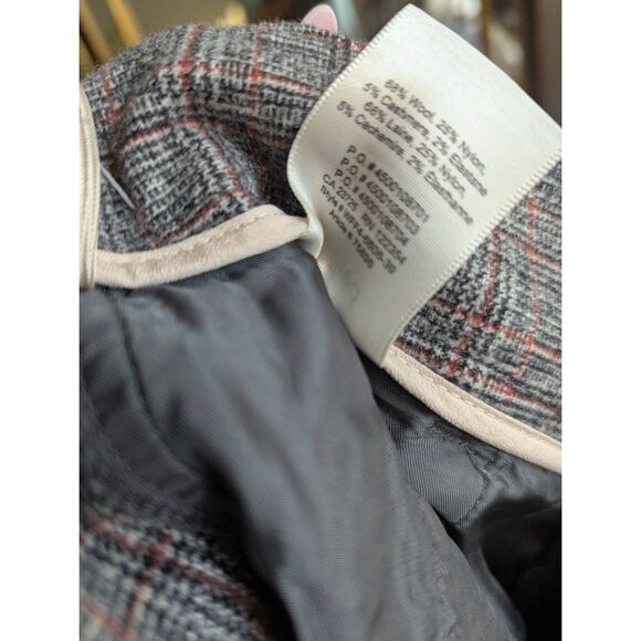 Aritzia Wilfred wool cashmere blend plaid trouser pants 6 - Picture 7 of 7